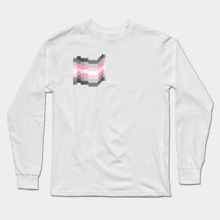 Demigirl Pixel Pride Flag Long Sleeve T-Shirt